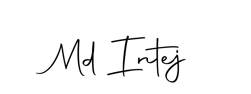 The best way (Autography-DOLnW) to make a short signature is to pick only two or three words in your name. The name Md Intej include a total of six letters. For converting this name. Md Intej signature style 10 images and pictures png
