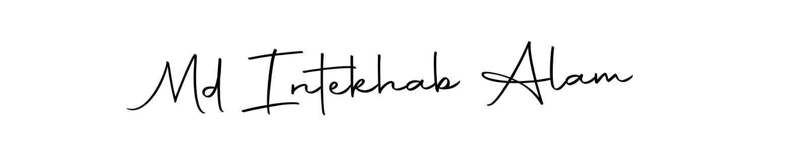 Create a beautiful signature design for name Md Intekhab Alam. With this signature (Autography-DOLnW) fonts, you can make a handwritten signature for free. Md Intekhab Alam signature style 10 images and pictures png