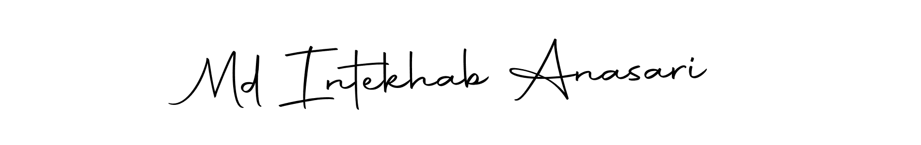 This is the best signature style for the Md Intekhab Anasari name. Also you like these signature font (Autography-DOLnW). Mix name signature. Md Intekhab Anasari signature style 10 images and pictures png