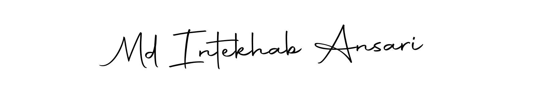 if you are searching for the best signature style for your name Md Intekhab Ansari. so please give up your signature search. here we have designed multiple signature styles  using Autography-DOLnW. Md Intekhab Ansari signature style 10 images and pictures png