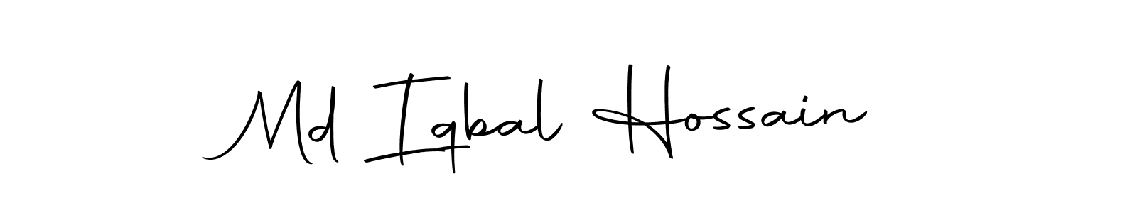 How to make Md Iqbal Hossain name signature. Use Autography-DOLnW style for creating short signs online. This is the latest handwritten sign. Md Iqbal Hossain signature style 10 images and pictures png