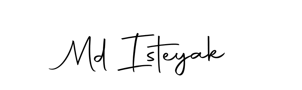 How to make Md Isteyak name signature. Use Autography-DOLnW style for creating short signs online. This is the latest handwritten sign. Md Isteyak signature style 10 images and pictures png