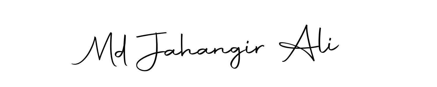 How to make Md Jahangir Ali name signature. Use Autography-DOLnW style for creating short signs online. This is the latest handwritten sign. Md Jahangir Ali signature style 10 images and pictures png