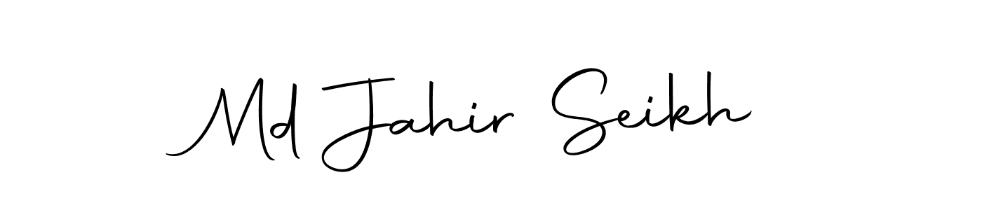 How to make Md Jahir Seikh name signature. Use Autography-DOLnW style for creating short signs online. This is the latest handwritten sign. Md Jahir Seikh signature style 10 images and pictures png