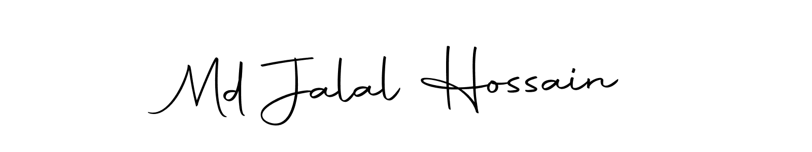 How to make Md Jalal Hossain name signature. Use Autography-DOLnW style for creating short signs online. This is the latest handwritten sign. Md Jalal Hossain signature style 10 images and pictures png