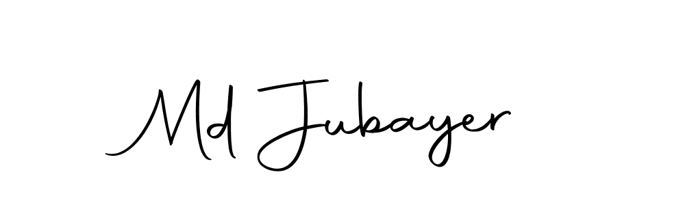How to make Md Jubayer name signature. Use Autography-DOLnW style for creating short signs online. This is the latest handwritten sign. Md Jubayer signature style 10 images and pictures png