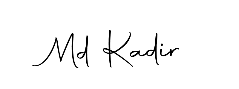 How to make Md Kadir name signature. Use Autography-DOLnW style for creating short signs online. This is the latest handwritten sign. Md Kadir signature style 10 images and pictures png