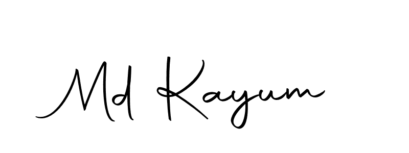 Create a beautiful signature design for name Md Kayum. With this signature (Autography-DOLnW) fonts, you can make a handwritten signature for free. Md Kayum signature style 10 images and pictures png
