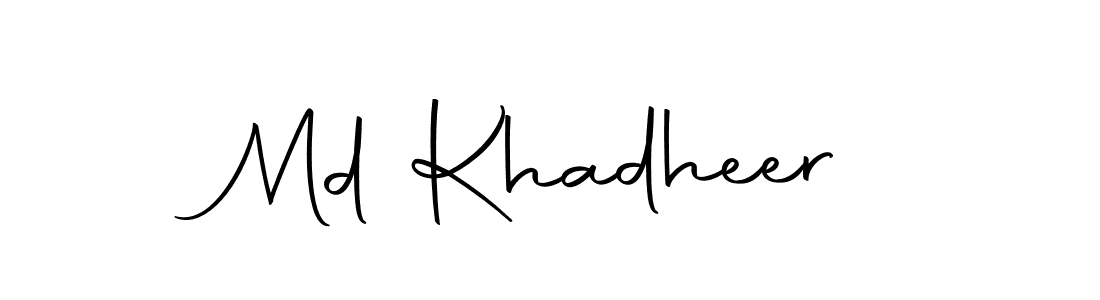 This is the best signature style for the Md Khadheer name. Also you like these signature font (Autography-DOLnW). Mix name signature. Md Khadheer signature style 10 images and pictures png