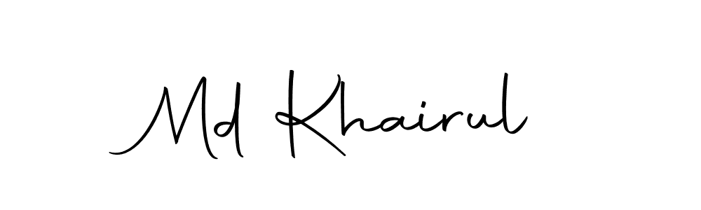 Design your own signature with our free online signature maker. With this signature software, you can create a handwritten (Autography-DOLnW) signature for name Md Khairul. Md Khairul signature style 10 images and pictures png