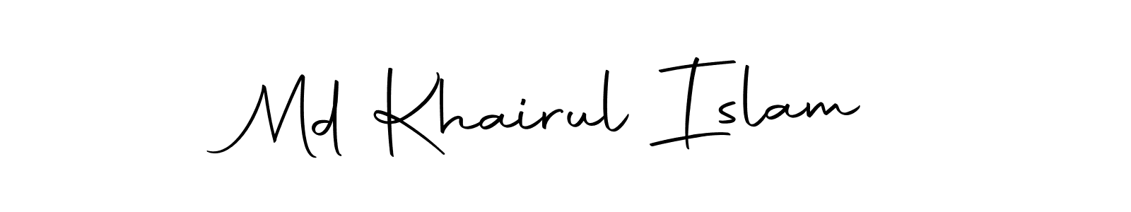 Design your own signature with our free online signature maker. With this signature software, you can create a handwritten (Autography-DOLnW) signature for name Md Khairul Islam. Md Khairul Islam signature style 10 images and pictures png