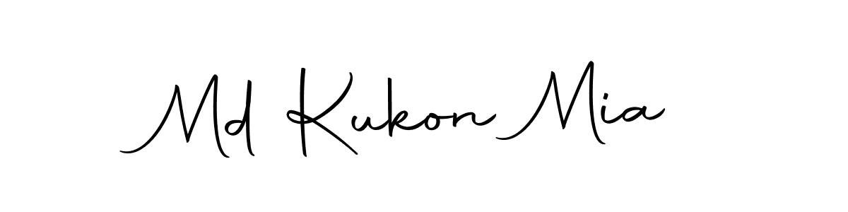 if you are searching for the best signature style for your name Md Kukon Mia. so please give up your signature search. here we have designed multiple signature styles  using Autography-DOLnW. Md Kukon Mia signature style 10 images and pictures png