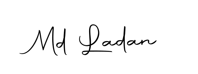 How to make Md Ladan name signature. Use Autography-DOLnW style for creating short signs online. This is the latest handwritten sign. Md Ladan signature style 10 images and pictures png
