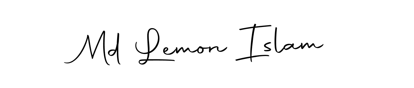 You should practise on your own different ways (Autography-DOLnW) to write your name (Md Lemon Islam) in signature. don't let someone else do it for you. Md Lemon Islam signature style 10 images and pictures png