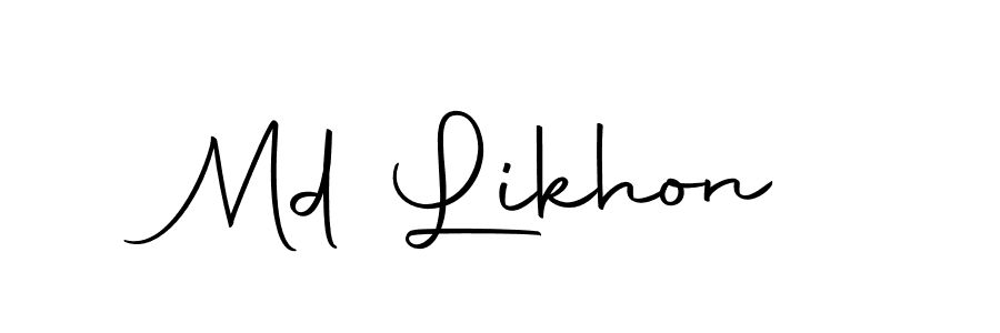 The best way (Autography-DOLnW) to make a short signature is to pick only two or three words in your name. The name Md Likhon include a total of six letters. For converting this name. Md Likhon signature style 10 images and pictures png