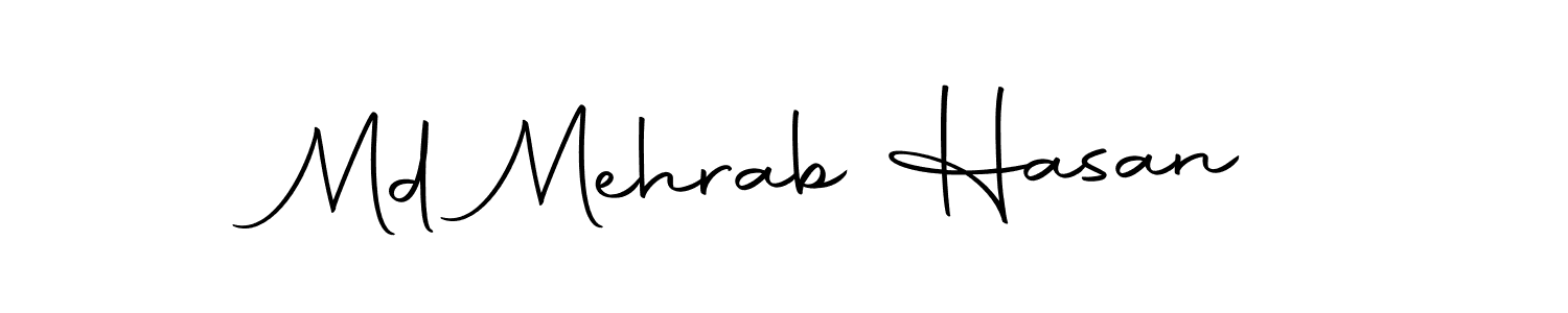 Create a beautiful signature design for name Md Mehrab Hasan. With this signature (Autography-DOLnW) fonts, you can make a handwritten signature for free. Md Mehrab Hasan signature style 10 images and pictures png