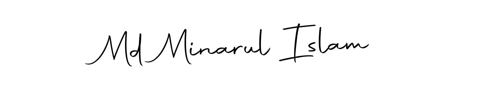 Use a signature maker to create a handwritten signature online. With this signature software, you can design (Autography-DOLnW) your own signature for name Md Minarul Islam. Md Minarul Islam signature style 10 images and pictures png