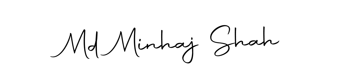 How to make Md Minhaj Shah name signature. Use Autography-DOLnW style for creating short signs online. This is the latest handwritten sign. Md Minhaj Shah signature style 10 images and pictures png