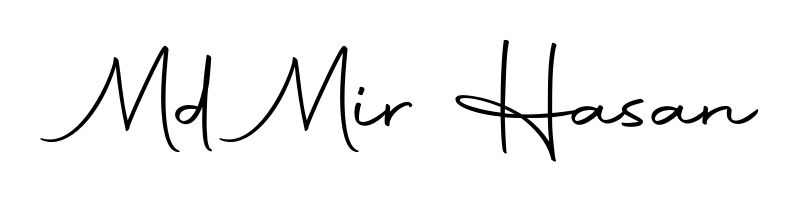 Designed for modern professionals: Md Mir Hasan name signature crafted with Autography-DOLnW script. Ready for digital PDF workflows. Md Mir Hasan signature style 10 images and pictures png
