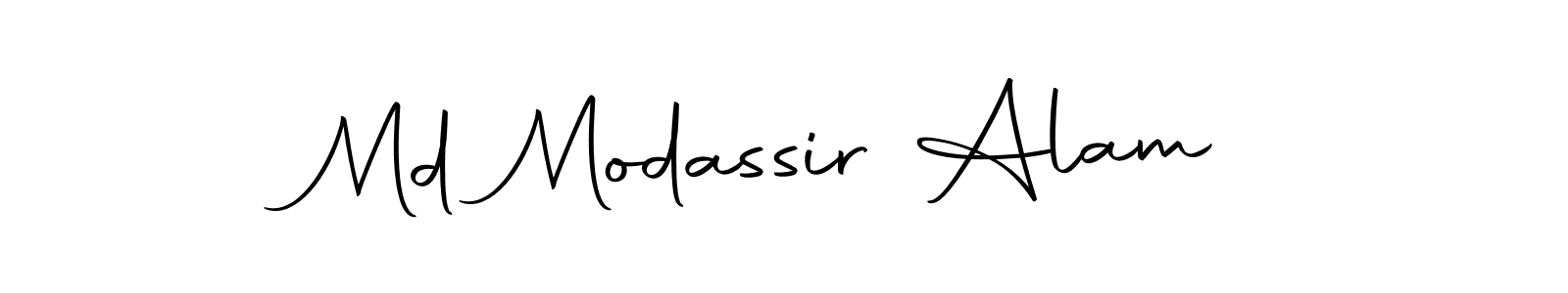 How to make Md Modassir Alam name signature. Use Autography-DOLnW style for creating short signs online. This is the latest handwritten sign. Md Modassir Alam signature style 10 images and pictures png