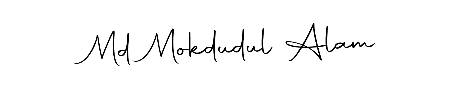 You should practise on your own different ways (Autography-DOLnW) to write your name (Md Mokdudul Alam) in signature. don't let someone else do it for you. Md Mokdudul Alam signature style 10 images and pictures png