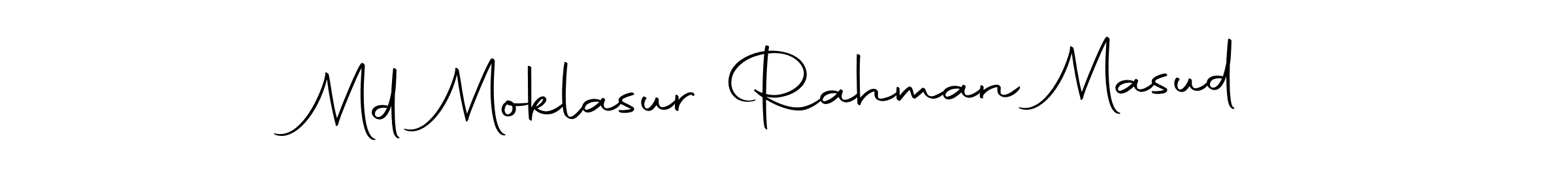 Make a beautiful signature design for name Md Moklasur Rahman Masud. Use this online signature maker to create a handwritten signature for free. Md Moklasur Rahman Masud signature style 10 images and pictures png