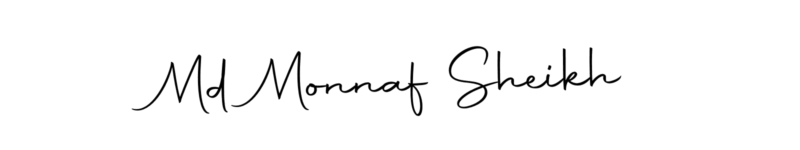 Create a beautiful signature design for name Md Monnaf Sheikh. With this signature (Autography-DOLnW) fonts, you can make a handwritten signature for free. Md Monnaf Sheikh signature style 10 images and pictures png