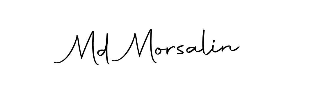 How to make Md Morsalin name signature. Use Autography-DOLnW style for creating short signs online. This is the latest handwritten sign. Md Morsalin signature style 10 images and pictures png