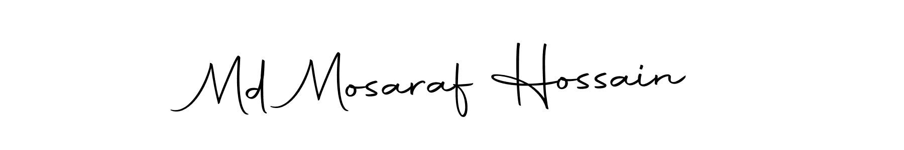 How to make Md Mosaraf Hossain name signature. Use Autography-DOLnW style for creating short signs online. This is the latest handwritten sign. Md Mosaraf Hossain signature style 10 images and pictures png