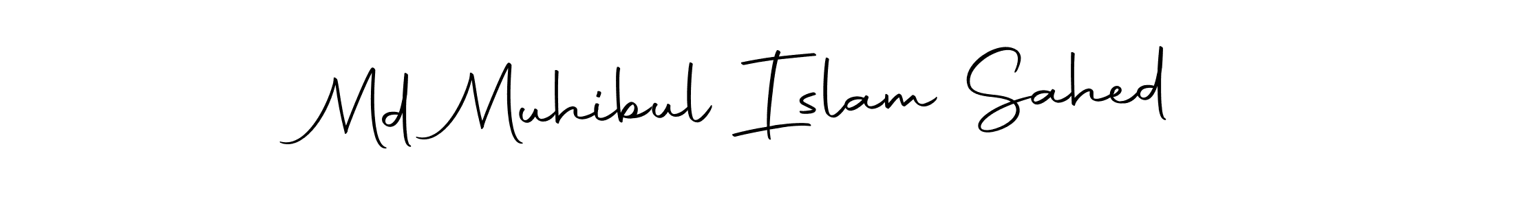 How to make Md Muhibul Islam Sahed name signature. Use Autography-DOLnW style for creating short signs online. This is the latest handwritten sign. Md Muhibul Islam Sahed signature style 10 images and pictures png