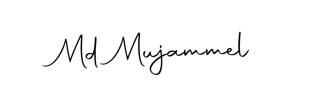 How to make Md Mujammel name signature. Use Autography-DOLnW style for creating short signs online. This is the latest handwritten sign. Md Mujammel signature style 10 images and pictures png