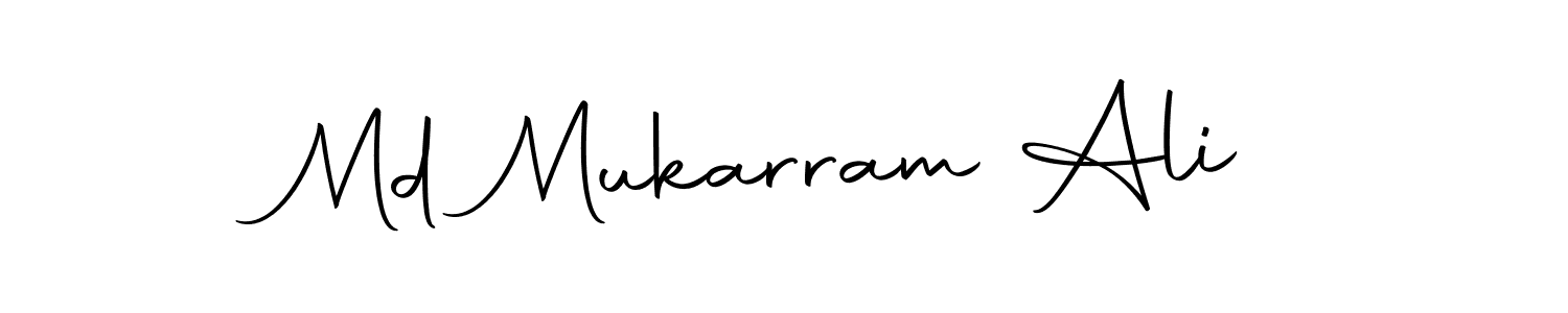 Use a signature maker to create a handwritten signature online. With this signature software, you can design (Autography-DOLnW) your own signature for name Md Mukarram Ali. Md Mukarram Ali signature style 10 images and pictures png