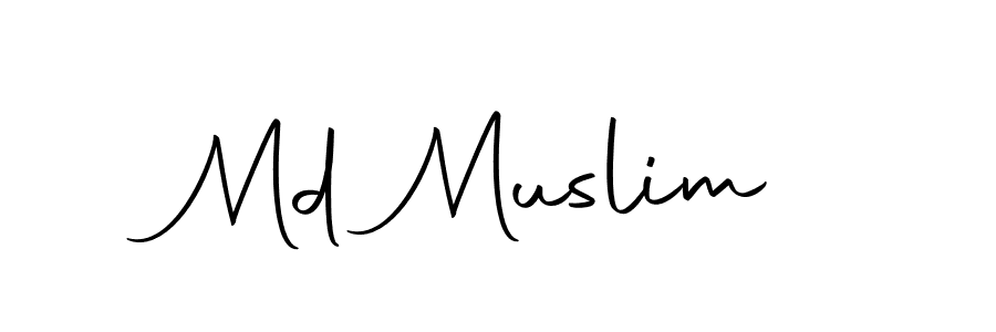 Design your own signature with our free online signature maker. With this signature software, you can create a handwritten (Autography-DOLnW) signature for name Md Muslim. Md Muslim signature style 10 images and pictures png
