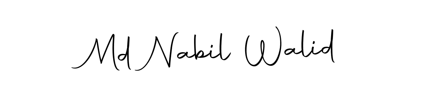 This is the best signature style for the Md Nabil Walid name. Also you like these signature font (Autography-DOLnW). Mix name signature. Md Nabil Walid signature style 10 images and pictures png