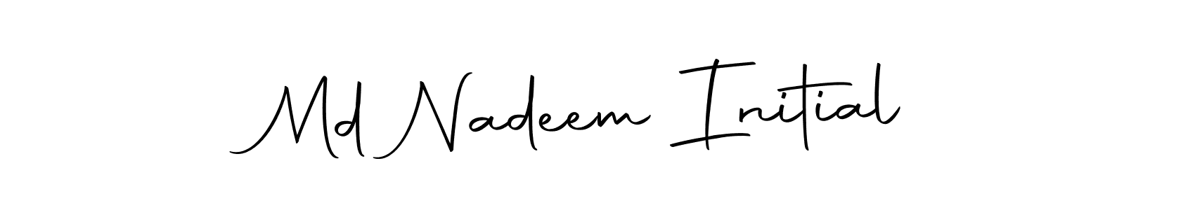 You should practise on your own different ways (Autography-DOLnW) to write your name (Md Nadeem Initial) in signature. don't let someone else do it for you. Md Nadeem Initial signature style 10 images and pictures png