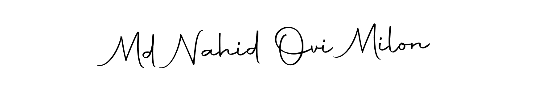 Design your own signature with our free online signature maker. With this signature software, you can create a handwritten (Autography-DOLnW) signature for name Md Nahid Ovi Milon. Md Nahid Ovi Milon signature style 10 images and pictures png