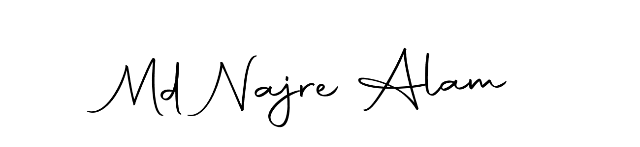 You should practise on your own different ways (Autography-DOLnW) to write your name (Md Najre Alam) in signature. don't let someone else do it for you. Md Najre Alam signature style 10 images and pictures png