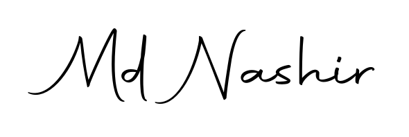 Try this chic Md Nashir handwritten sign style. Using Autography-DOLnW font elements, it gives your name a sleek, memorable identity. Md Nashir signature style 10 images and pictures png