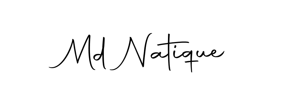 Design your own signature with our free online signature maker. With this signature software, you can create a handwritten (Autography-DOLnW) signature for name Md Natique. Md Natique signature style 10 images and pictures png