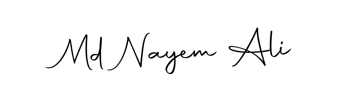 if you are searching for the best signature style for your name Md Nayem Ali. so please give up your signature search. here we have designed multiple signature styles  using Autography-DOLnW. Md Nayem Ali signature style 10 images and pictures png
