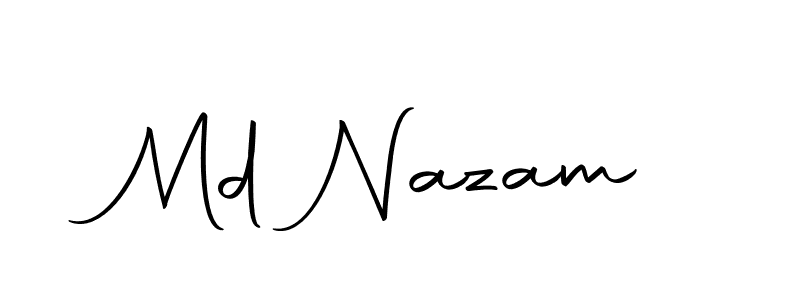 How to make Md Nazam name signature. Use Autography-DOLnW style for creating short signs online. This is the latest handwritten sign. Md Nazam signature style 10 images and pictures png