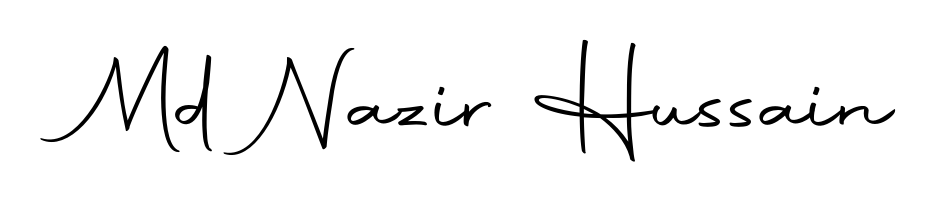 Discover the perfect balance of readability and style for Md Nazir Hussain with Autography-DOLnW font. Create your dream signature today. Md Nazir Hussain signature style 10 images and pictures png