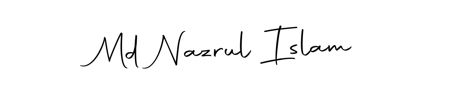 Create a beautiful signature design for name Md Nazrul Islam. With this signature (Autography-DOLnW) fonts, you can make a handwritten signature for free. Md Nazrul Islam signature style 10 images and pictures png