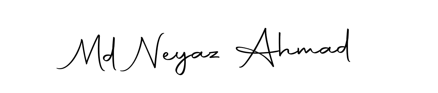 How to make Md Neyaz Ahmad name signature. Use Autography-DOLnW style for creating short signs online. This is the latest handwritten sign. Md Neyaz Ahmad signature style 10 images and pictures png