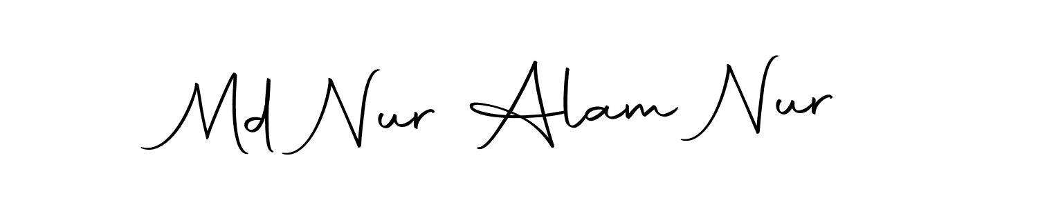 The best way (Autography-DOLnW) to make a short signature is to pick only two or three words in your name. The name Md Nur Alam Nur include a total of six letters. For converting this name. Md Nur Alam Nur signature style 10 images and pictures png