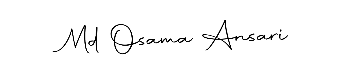 Create a beautiful signature design for name Md Osama Ansari. With this signature (Autography-DOLnW) fonts, you can make a handwritten signature for free. Md Osama Ansari signature style 10 images and pictures png