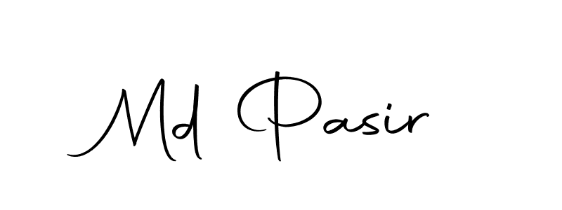 How to make Md Pasir name signature. Use Autography-DOLnW style for creating short signs online. This is the latest handwritten sign. Md Pasir signature style 10 images and pictures png