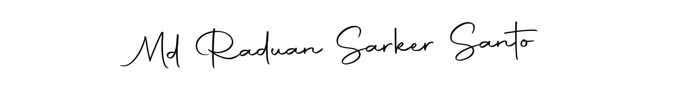 Design your own signature with our free online signature maker. With this signature software, you can create a handwritten (Autography-DOLnW) signature for name Md Raduan Sarker Santo. Md Raduan Sarker Santo signature style 10 images and pictures png