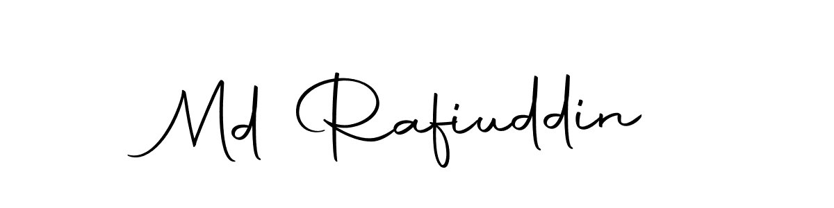 How to make Md Rafiuddin name signature. Use Autography-DOLnW style for creating short signs online. This is the latest handwritten sign. Md Rafiuddin signature style 10 images and pictures png