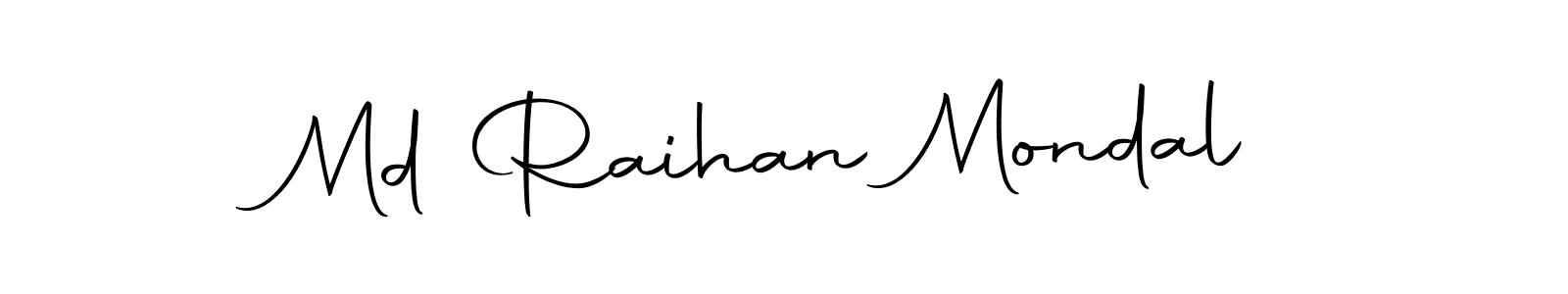 Create a beautiful signature design for name Md Raihan Mondal. With this signature (Autography-DOLnW) fonts, you can make a handwritten signature for free. Md Raihan Mondal signature style 10 images and pictures png